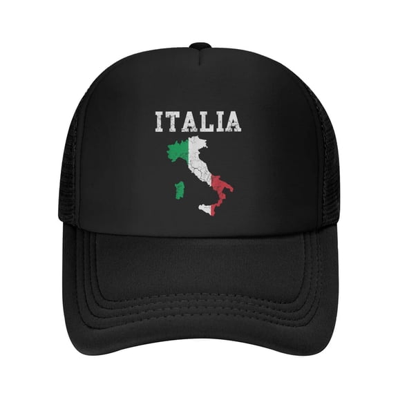 Italia Italy Flag Map Italian Italiano Family Baseball Cap
