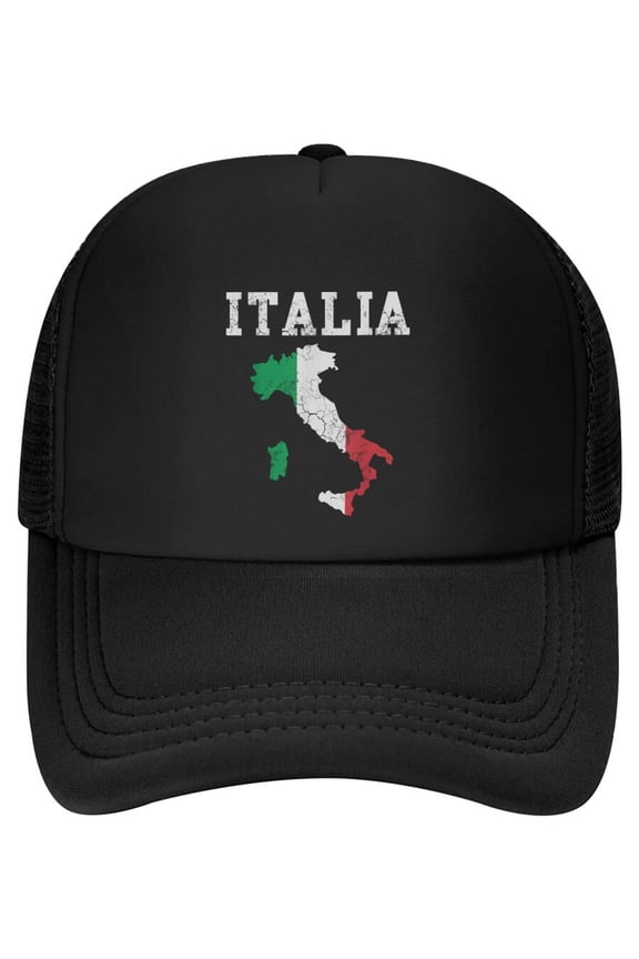 Italia Italy Flag Map Italian Italiano Family Baseball Cap