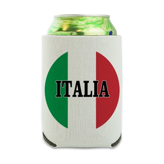 Italia Italy Italian Flag Can Cooler - Drink Sleeve Hugger Collapsible Insulator - Beverage Insulated Holder