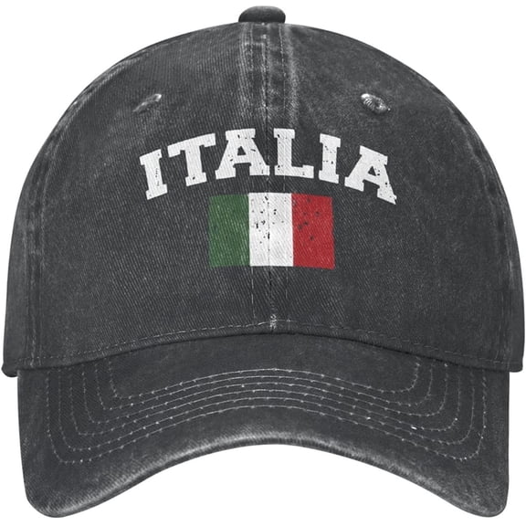 Italia Italy Italian Flag Classic Adjustable Denim Cap Baseball Cap Hats for Women & Men, One Size