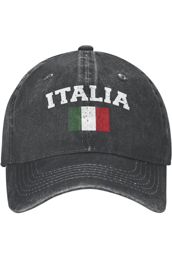 Italia Italy Italian Flag Classic Adjustable Denim Cap Baseball Cap Hats for Women & Men, One Size