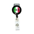 thumbnail image 1 of Italia - Italy Italian Flag Retractable Badge Card ID Holder, 1 of 1