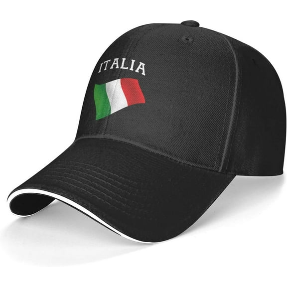 Italia Italy Italian Flag Sandwich Hat Adjustable Baseball Cap Casquette Fit Men and Women Dad Caps