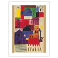 thumbnail image 1 of Italia (Italy) - Milano - Vintage Travel Poster by Alerbo Moroni c.1963 - Fine Art Matte Paper Print (Unframed) 18x24in, 1 of 4