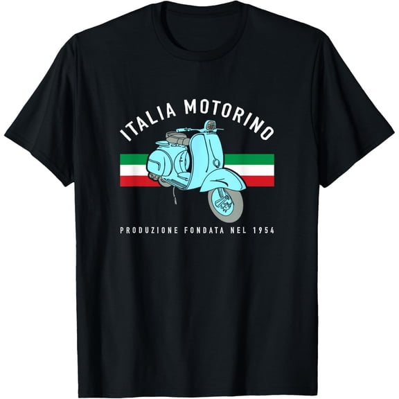 Italia Motorino - Vintage Italian Scooter Italian Flag T-Shirt