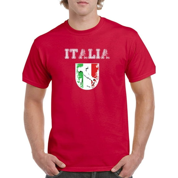 Italia Shield Flag Design Men T-Shirt, Male Medium