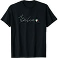 thumbnail image 1 of Italia Simple Love Italian Flag Heart on Italy T-ShirtMen and women, Black T-shirt, size: Extra large, 1 of 4