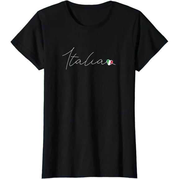 Italia Simple Love Italian Flag Heart on Italy T-Shirt
