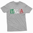 thumbnail image 1 of Italia T-Shirt Italy Flag Coat Of Arms Tee Shirt Repubblica Italiana Italian Heritage Tee (Large Grey), 1 of 6