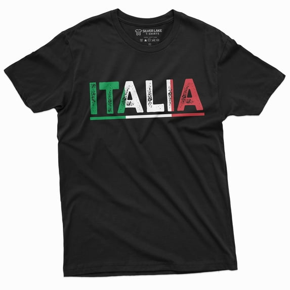 Italia T-Shirt Italy Flag Coat Of Arms Tee Shirt Repubblica Italiana Italian Heritage Tee (Xx-Large Black)