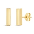 thumbnail image 1 of Italian 14k Yellow Gold Solid High Polished Bar Stud Earrings 11mmx3mm 0.9 grams, 1 of 6