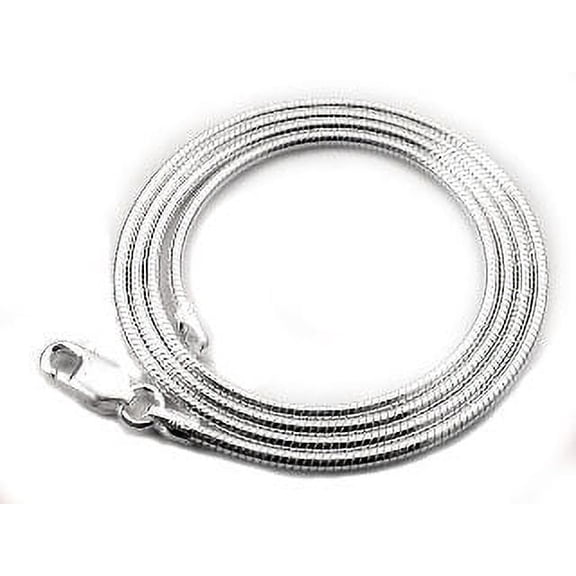 Italian 2mm Sterling Silver Snake Chain Necklace