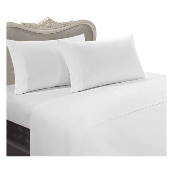 Italian 800 Thread Count Egyptian Cotton Sheet Set DEEP Pocket, Twin XL, White Solid, Premium Italian Finish
