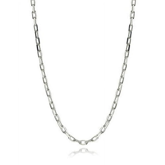 Italian 925 Sterling Silver 3.1mm 080 Anchor Link Chain Necklace - 16, 18, 20, 22, 24, 30 Inches (30)