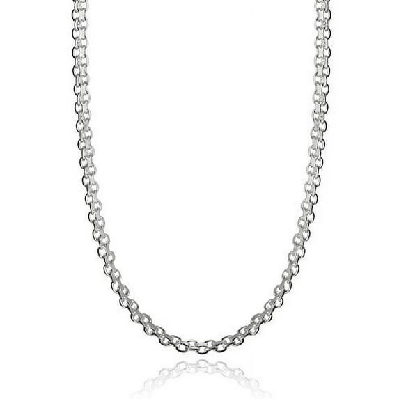 Italian 925 Sterling Silver 3mm Bismark Chain - 16, 18, 20, 22, 24, 30 Inches (16)