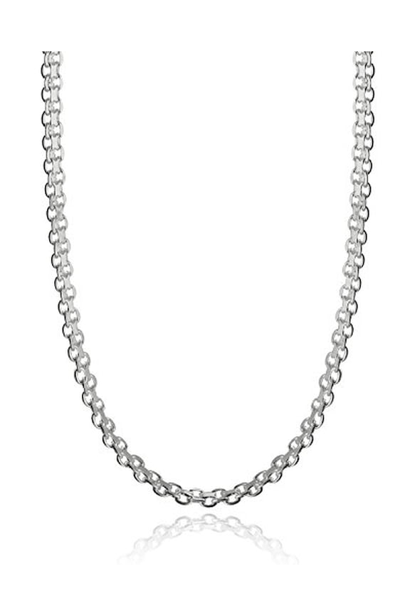 Italian 925 Sterling Silver 3mm Bismark Chain - 16, 18, 20, 22, 24, 30 Inches (30)