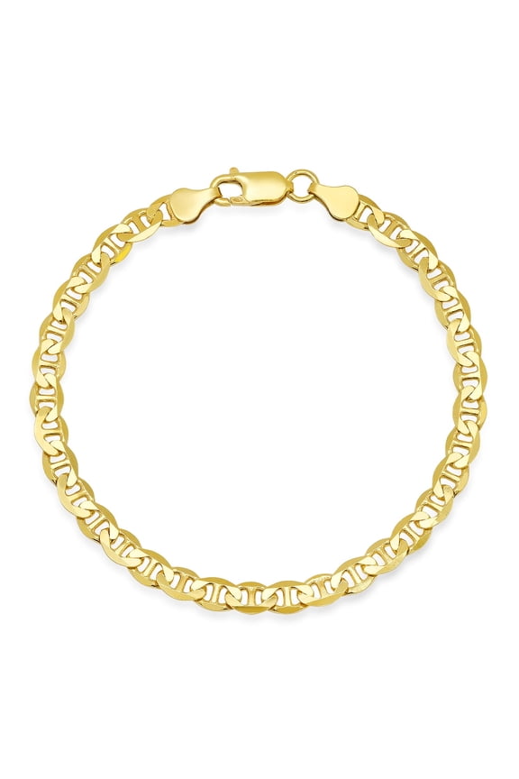 Italian 925 Sterling Silver / Gold 8.5" THICK Gucci Mariner Chain Bracelet