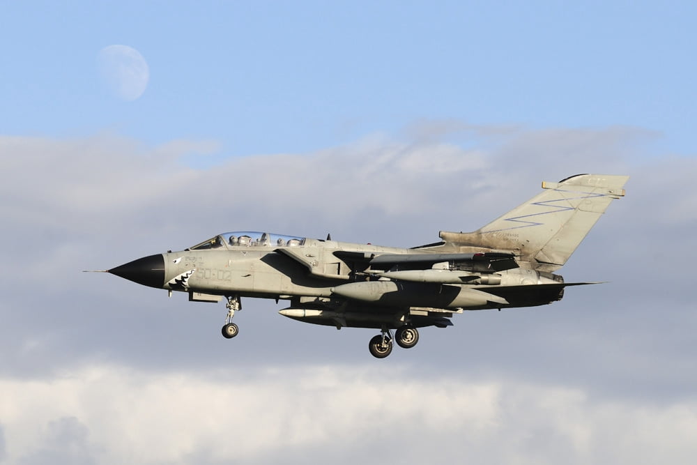 Italian Air Force Tornado ECR prepares for landing Canvas Art - Daniele FaccioliStocktrek Images (17 x 12)