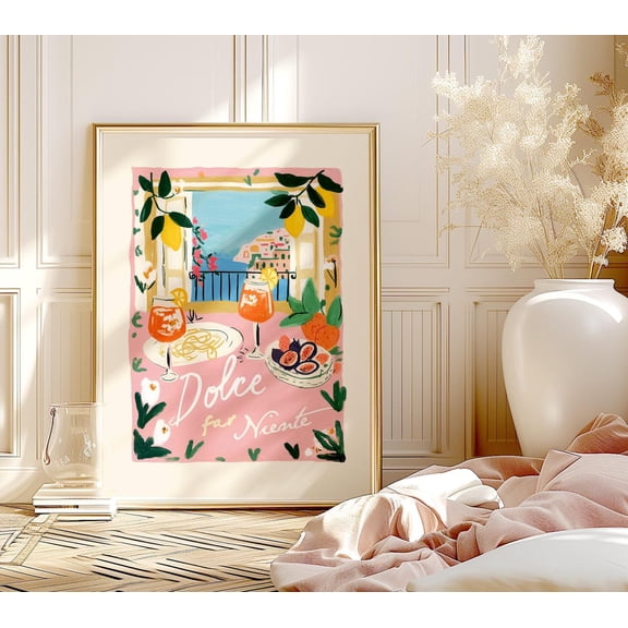 Italian Al Fresco Art : Amalfi Coast Kitchen Decor Unframed Paper Print