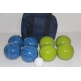 thumbnail image 1 of Italian/American Made, 110mm EPCO Bocce Set - Rustic Green/Blue Balls and Blue/Black Bag, 1 of 1