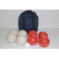 thumbnail image 1 of Italian/American Made, 110mm EPCO Bocce Set - Rustic White/Red Balls and Blue/Black Bag, 1 of 1