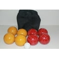 thumbnail image 1 of Italian/American Made, 110mm EPCO Bocce Set - Rustic Yellow/Red Balls and Black Bag, 1 of 1