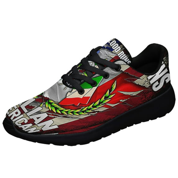 Italian American flag Shoes Sneakers Black Size 8.5