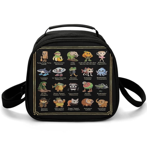 Italian Animal Brainro Lunch Box with Portable Tableware Lunch Bag ...