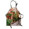 thumbnail image 1 of Italian Apron Street View of a Small Renaissance Town with Floral Porches and Rock Mediterranean, Unisex Kitchen Bib Apron with Adjustable Neck for Cooking Baking Gardening, Multicolor, by Ambesonne, 1 of 3