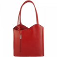 thumbnail image 1 of Italian Artisan 174-207-Lightred Cloe Womens Leather Shoulder or Backpack Handbag, Light Red, 1 of 1