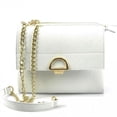 thumbnail image 1 of Italian Artisan 374-911-White Melania Leather Handbag, White, 1 of 1
