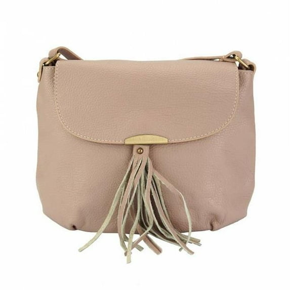 Italian Artisan 383-9113-Pink Angelica Womens Leather Shoulder Handbag, Pink