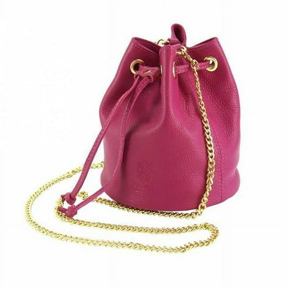 Italian Artisan 469-9124-Fuchsia Ilaria Womens Leather Crossbody or Shoulder Handbag, Fuchsia