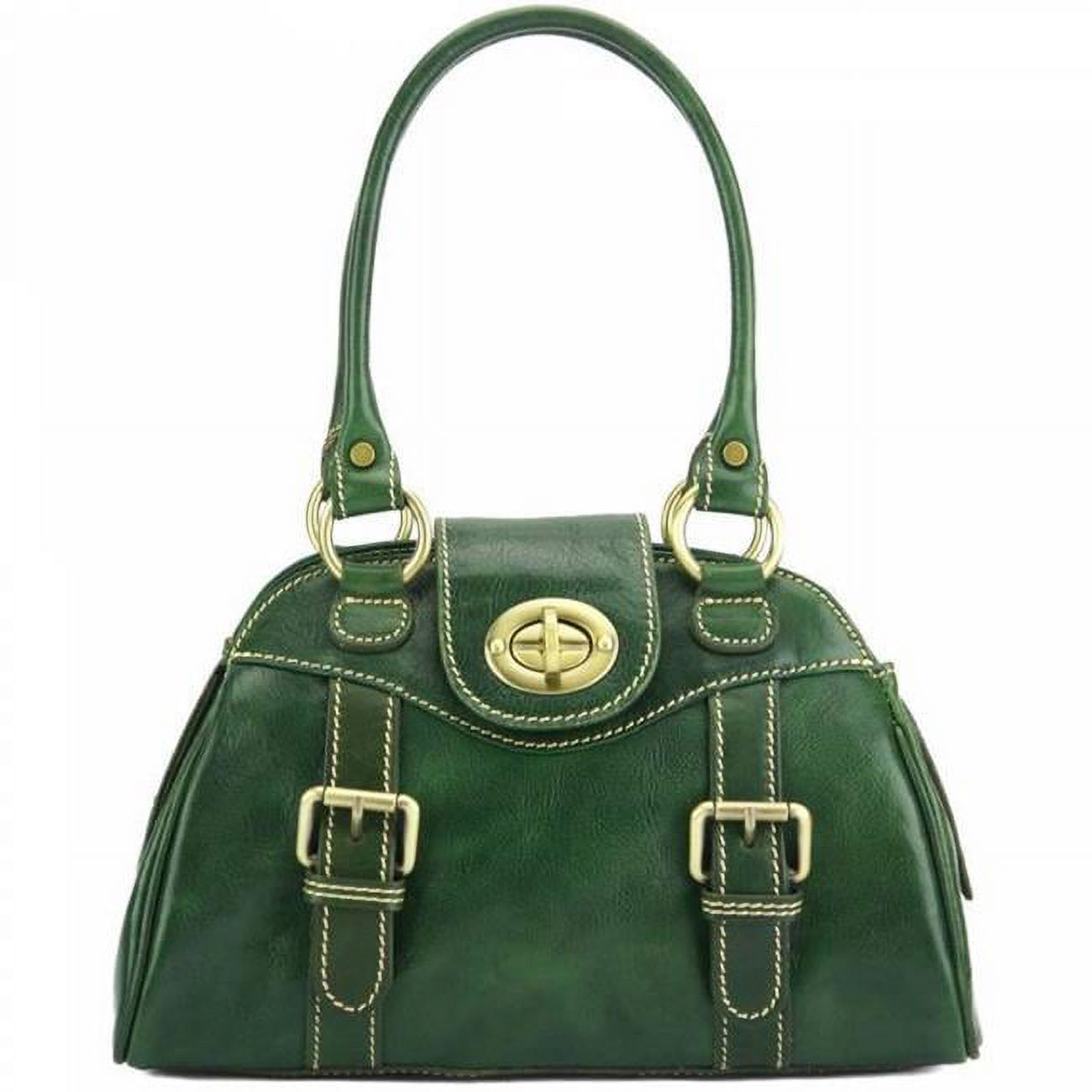 Italian Artisan 73-6539-Darkgreen Romina Womens Luxury Handmade Genuine Calf Leather Shoulder Handbag&#44; Dark Green - image 1 of 1