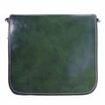 thumbnail image 1 of Italian Artisan 76-6551.darkgreen Christopher Luxury Unisex Messenger Bag in Genuine Cow Leather, Dark Green, 1 of 1