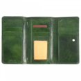 thumbnail image 1 of Italian Artisan  Aurora Vittorio Womens Vintage Calfskin Leather Wallet, Dark Green - Medium, 1 of 1
