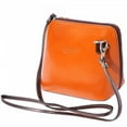 thumbnail image 1 of Italian Artisan  Dalida Womens Handmade Leather Shoulder & Crossbody Handbag, Tan & Dark Brown, 1 of 1