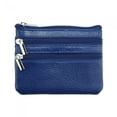thumbnail image 1 of Italian Artisan  Davide Womens Calfskin Leather Wallet, Dark Blue - Small, 1 of 1