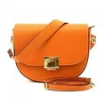 thumbnail image 1 of Italian Artisan 322-6269-Orange Italian Artisan Fabrizio Womens Handcrafted Shoulder Handbag with Flap Made In Italy, 1 of 1