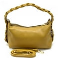 thumbnail image 1 of Italian Artisan 614-988-Yellow Italian Leather Hobo Shoulder Handbag, Yellow - Small, 1 of 1