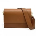 thumbnail image 1 of Italian Artisan  Leather Wristlet Shoulder Handbag, Light Brown - Small, 1 of 1