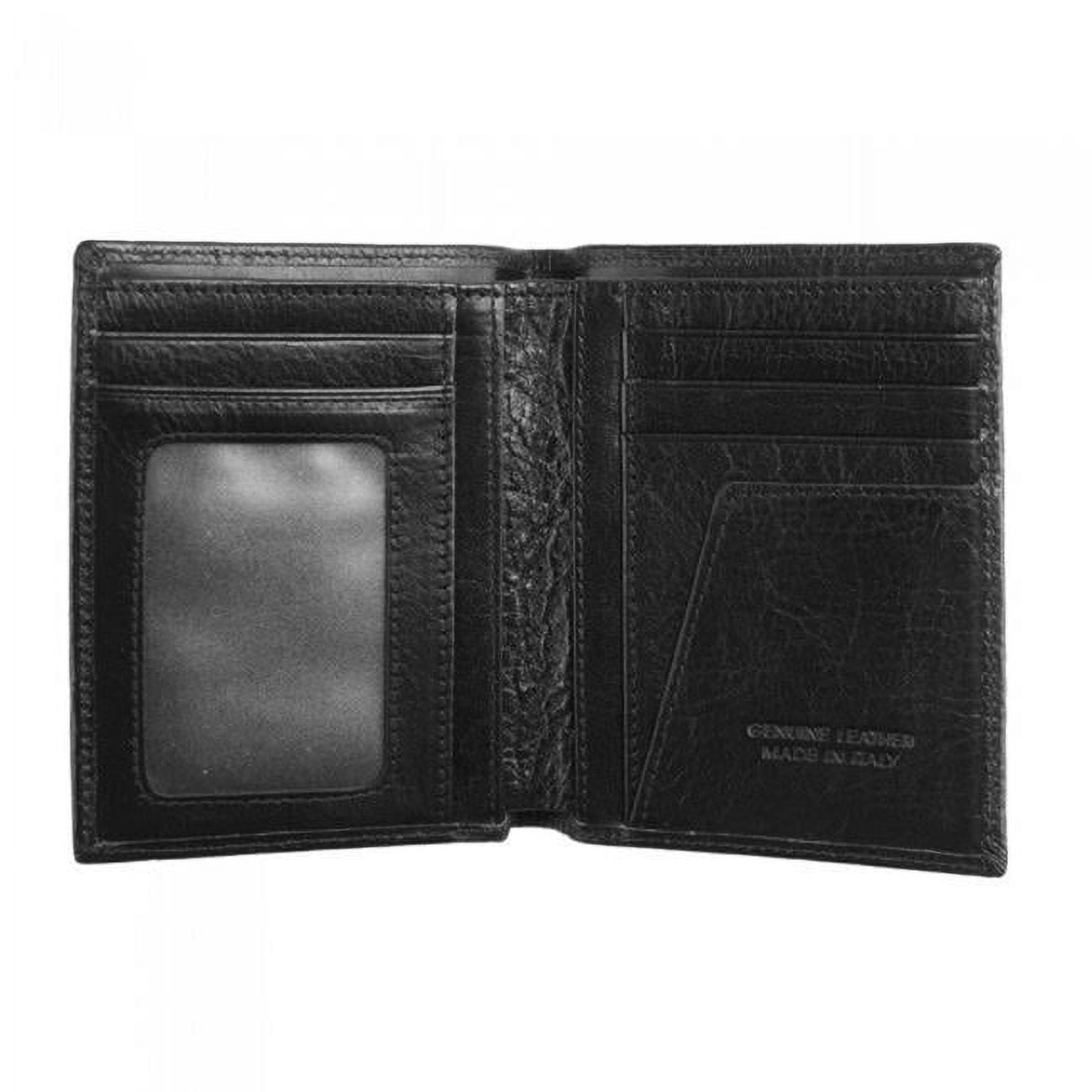 Italian Artisan Lorenzo Handmade Leather Wallet, Black - Small 