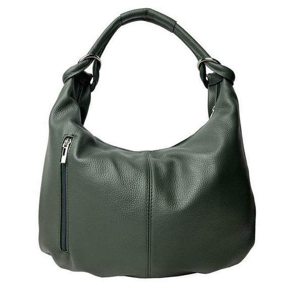 Italian Artisan SBING-DC9675-Green Women Vera Leather Shoulder Handbag, Green