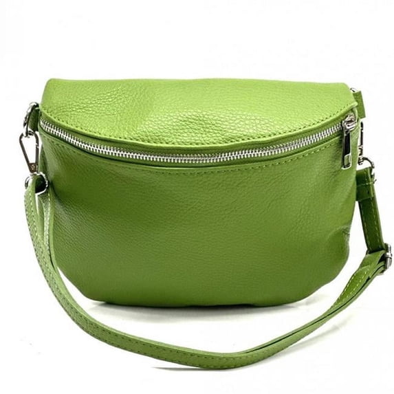 Italian Artisan 310-878-LightGreen Vittorio Womens Leather Waist-Fanny Pack Bag, Light Green - Small