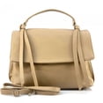thumbnail image 1 of Italian Artisan 131-96567-LightTaupe Womens Handcrafted Freestyle Shoulder Handbag in Genuine Calfskin Leather, Light Taupe, 1 of 1