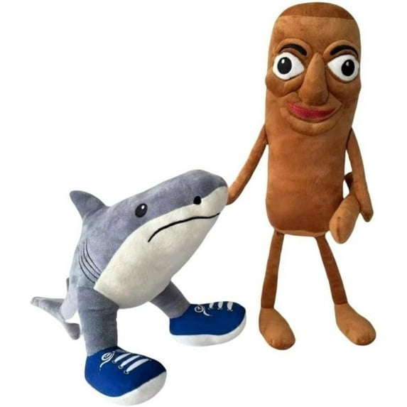 Italian Brainrot 2 Pcs Tung Tung Tung Sahur Pillow Plushies & Tralalero Tralala Plush, Funny Stuffed Animals, Home Office Decoration Gift