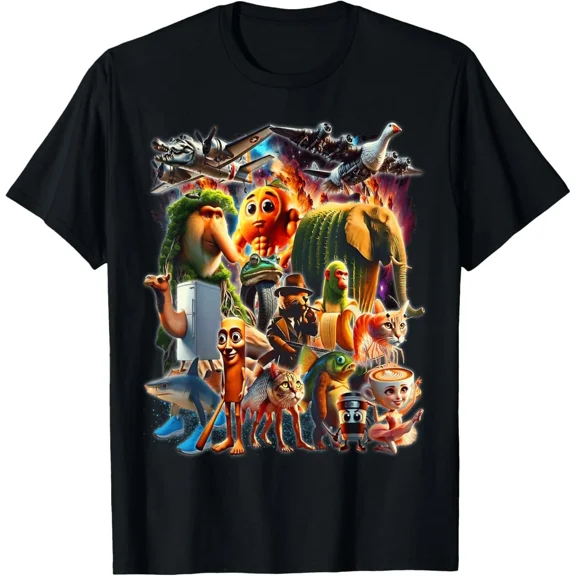 Italian-Brainrot AI Generated Animals Gen Z Men Women T-Shirt