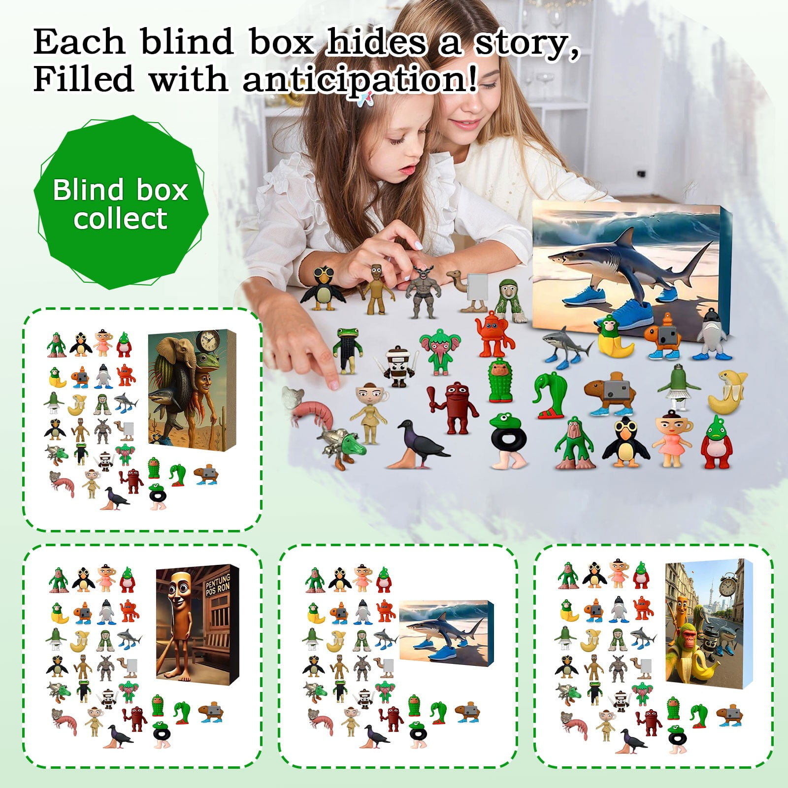 Italian Brainrot Adventskalender - 24 Figuren Blind Box Set