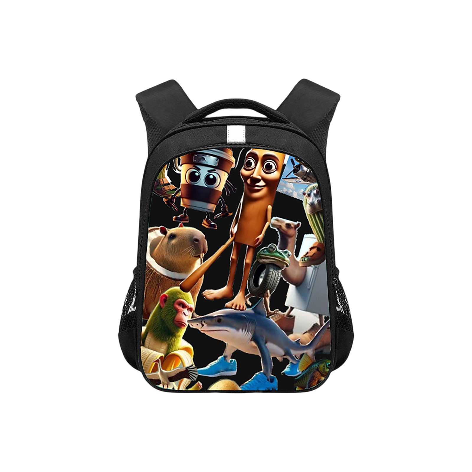 Italian Brainrot Backpack Shoulder Bag, Cartoon Large Capacity Students ...