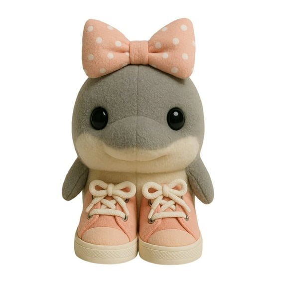 Italian Brainrot Bow Shark with Pink Shoes Tralalero Tralala Plush Tralalero Tralala Italian Brainrot Doll Toy Perfect Gift for All Ages
